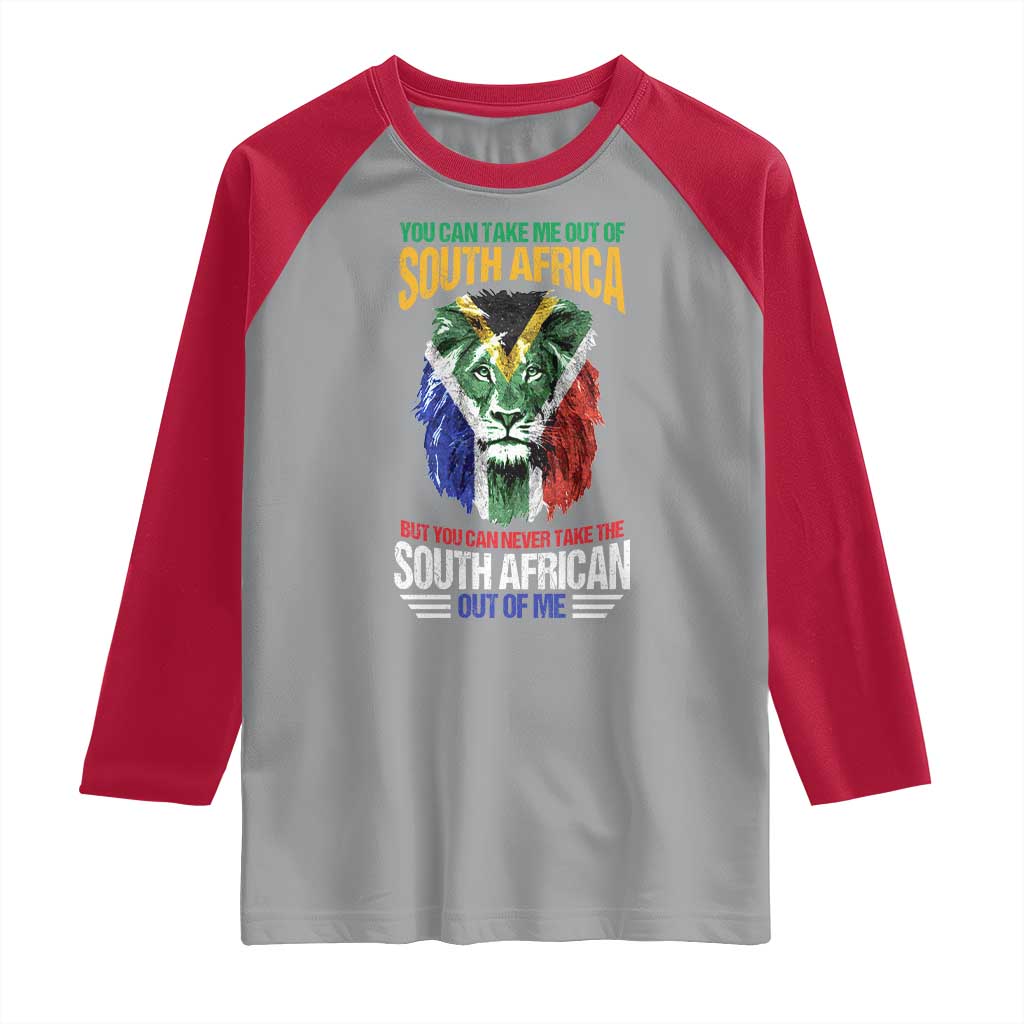 South Africa Pride Raglan Shirt You Can Never Take The South African Out Of Me