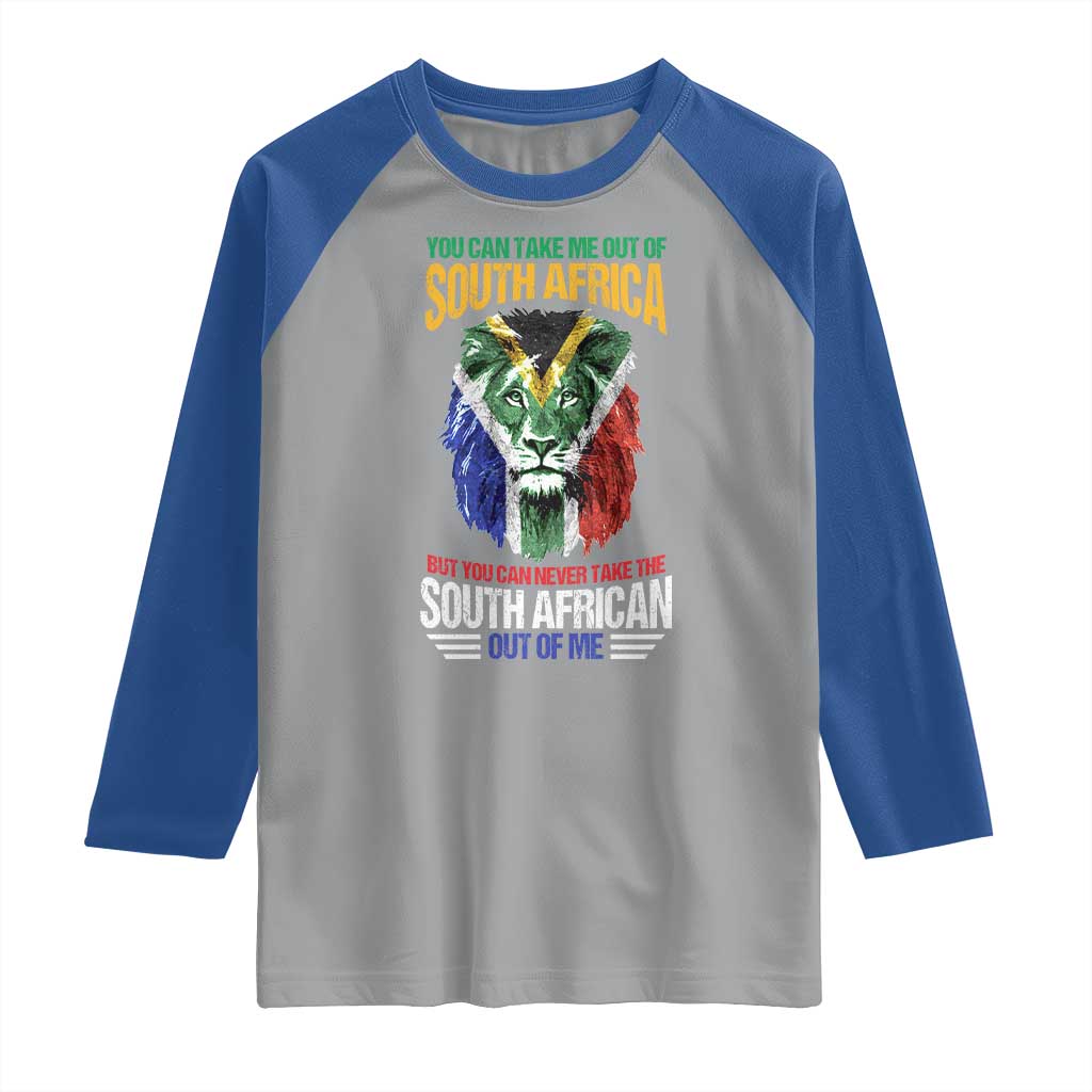 South Africa Pride Raglan Shirt You Can Never Take The South African Out Of Me