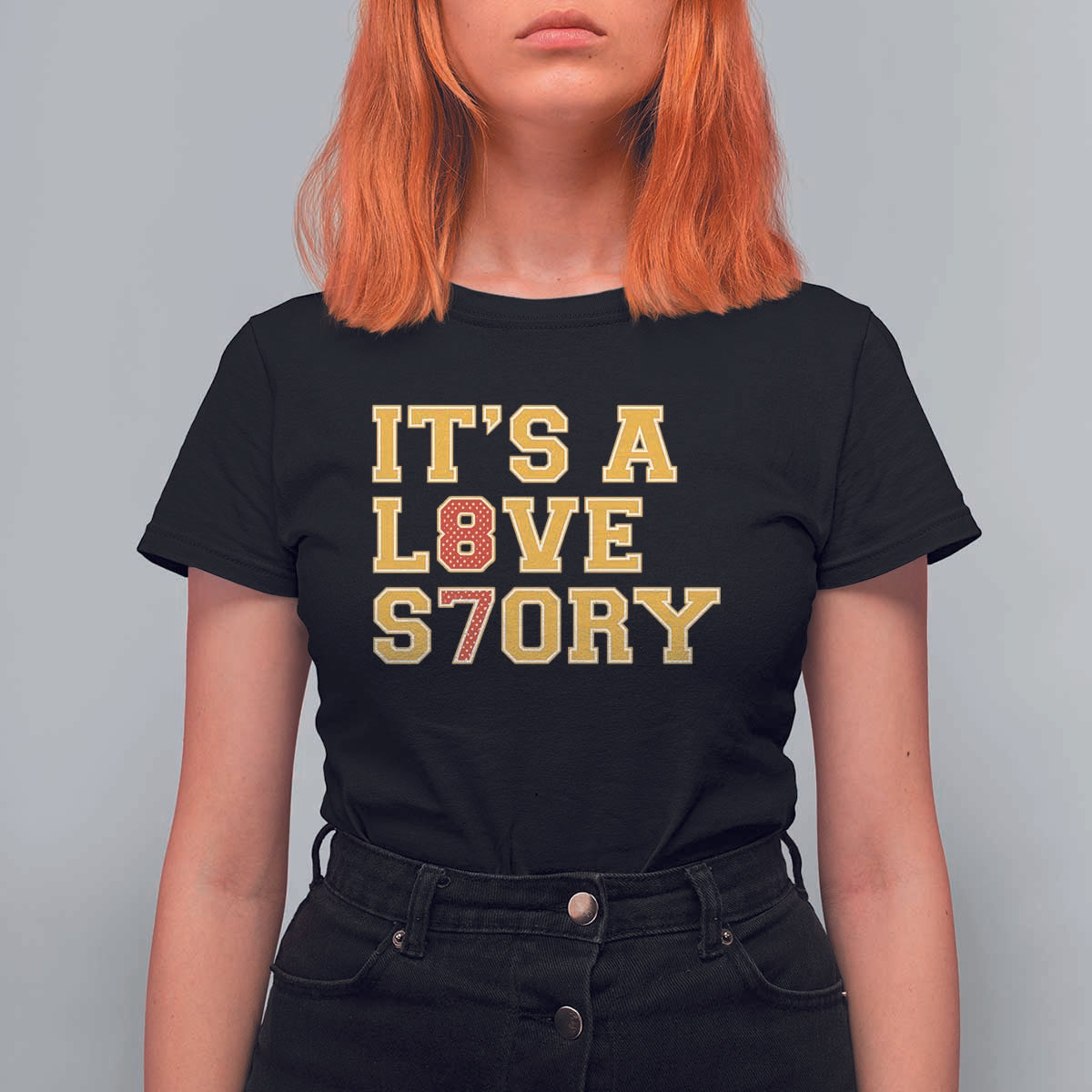 It’s a Love Story 87 T Shirt For Women Inspired Football Romance - Wonder Print Shop