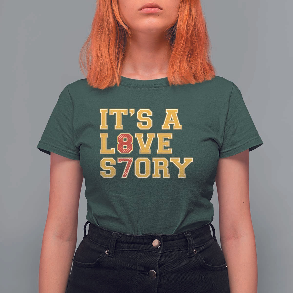 It’s a Love Story 87 T Shirt For Women Inspired Football Romance - Wonder Print Shop