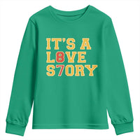 It’s a Love Story 87 Youth Sweatshirt Inspired Football Romance - Wonder Print Shop