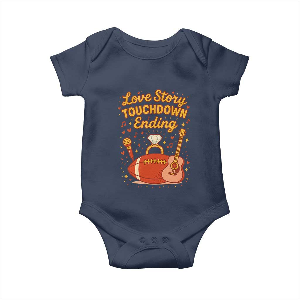Love Story Touchdown Ending Baby Onesie Football And Music Engagement - Wonder Print Shop