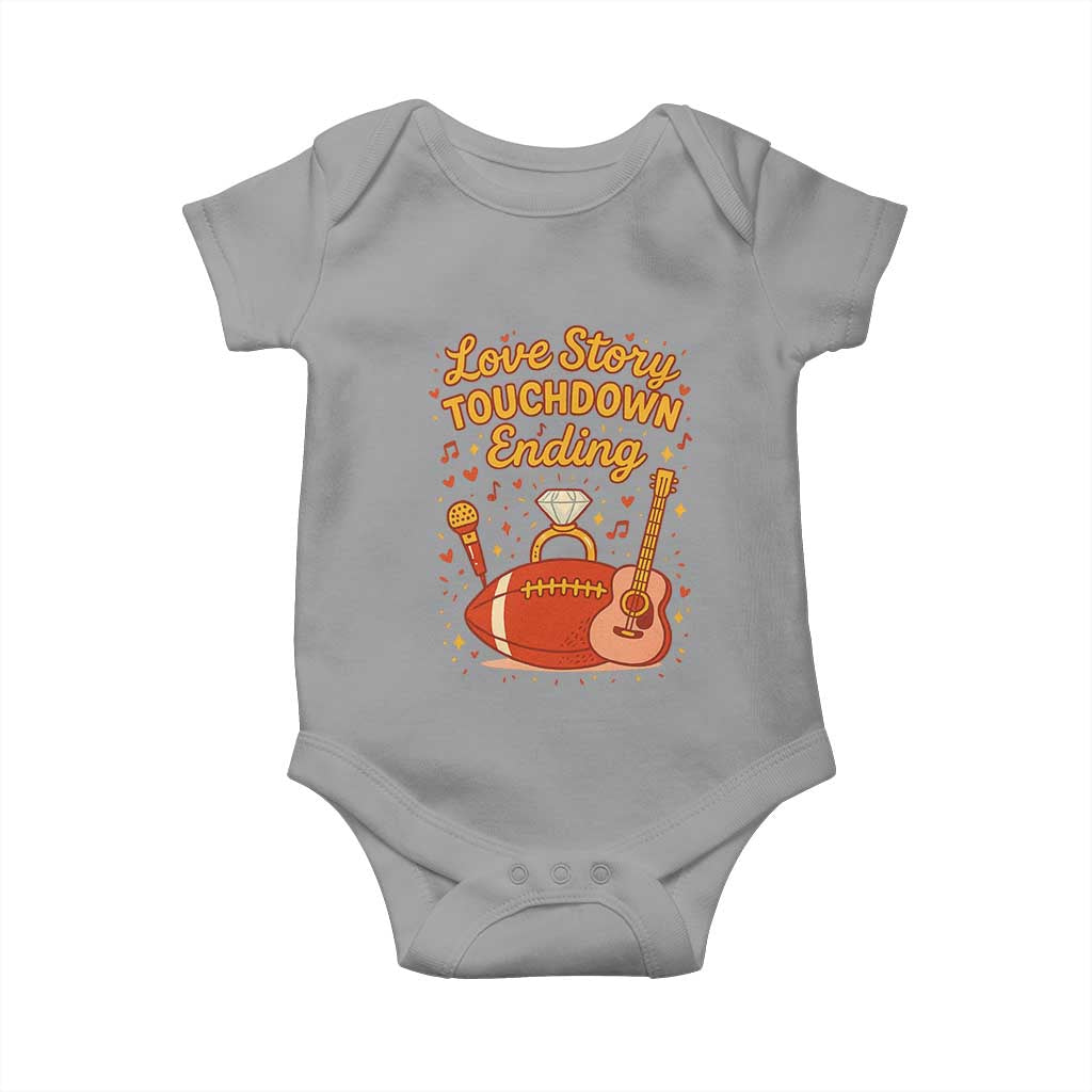 Love Story Touchdown Ending Baby Onesie Football And Music Engagement - Wonder Print Shop
