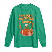 Love Story Touchdown Ending Long Sleeve Shirt Football And Music Engagement - Wonder Print Shop