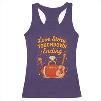 Love Story Touchdown Ending Racerback Tank Top Football And Music Engagement - Wonder Print Shop