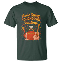 Love Story Touchdown Ending T Shirt Football And Music Engagement - Wonder Print Shop