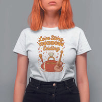 Love Story Touchdown Ending T Shirt For Women Football And Music Engagement - Wonder Print Shop