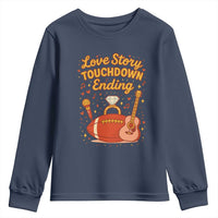 Love Story Touchdown Ending Youth Sweatshirt Football And Music Engagement - Wonder Print Shop
