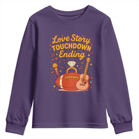 Love Story Touchdown Ending Youth Sweatshirt Football And Music Engagement - Wonder Print Shop