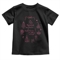 My Favorite Gym Teacher and English Teacher Are Getting Married Toddler T Shirt Retro Coquette Bow Wedding Love Story - Wonder Print Shop