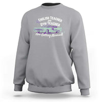 My English Teacher and Gym Teacher Are Getting Married Sweatshirt Vintage Car Wedding Getaway - Wonder Print Shop