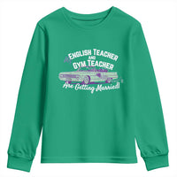My English Teacher and Gym Teacher Are Getting Married Youth Sweatshirt Vintage Car Wedding Getaway - Wonder Print Shop