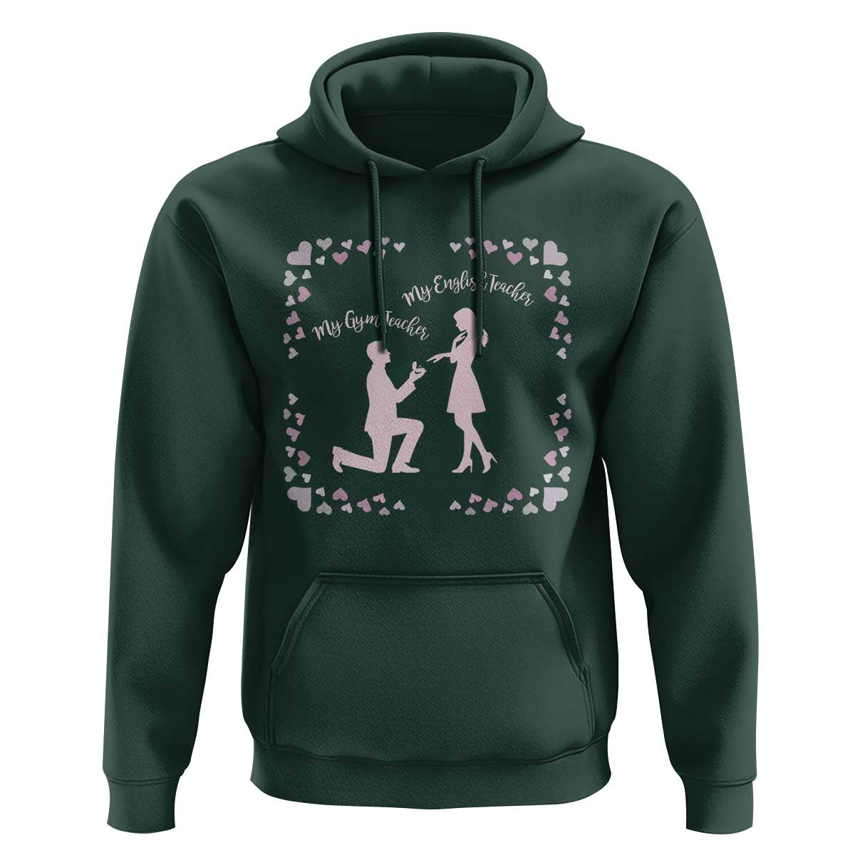 My English Teacher and Gym Teacher Are Getting Married Hoodie She Said Yes Love Story Romance - Wonder Print Shop