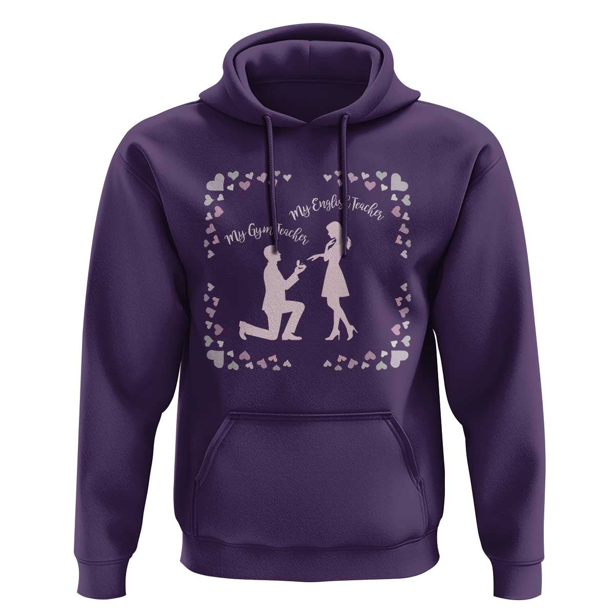 My English Teacher and Gym Teacher Are Getting Married Hoodie She Said Yes Love Story Romance - Wonder Print Shop