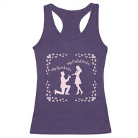 My English Teacher and Gym Teacher Are Getting Married Racerback Tank Top She Said Yes Love Story Romance - Wonder Print Shop