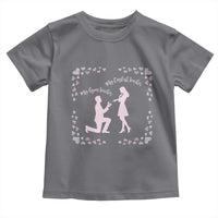 My English Teacher and Gym Teacher Are Getting Married Toddler T Shirt She Said Yes Love Story Romance - Wonder Print Shop