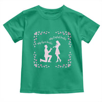 My English Teacher and Gym Teacher Are Getting Married Toddler T Shirt She Said Yes Love Story Romance - Wonder Print Shop