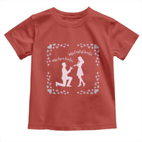 My English Teacher and Gym Teacher Are Getting Married Toddler T Shirt She Said Yes Love Story Romance - Wonder Print Shop
