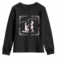My English Teacher and Gym Teacher Are Getting Married Youth Sweatshirt She Said Yes Love Story Romance - Wonder Print Shop