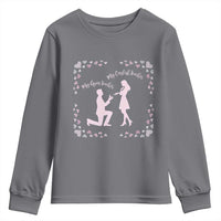 My English Teacher and Gym Teacher Are Getting Married Youth Sweatshirt She Said Yes Love Story Romance - Wonder Print Shop