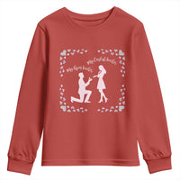 My English Teacher and Gym Teacher Are Getting Married Youth Sweatshirt She Said Yes Love Story Romance - Wonder Print Shop