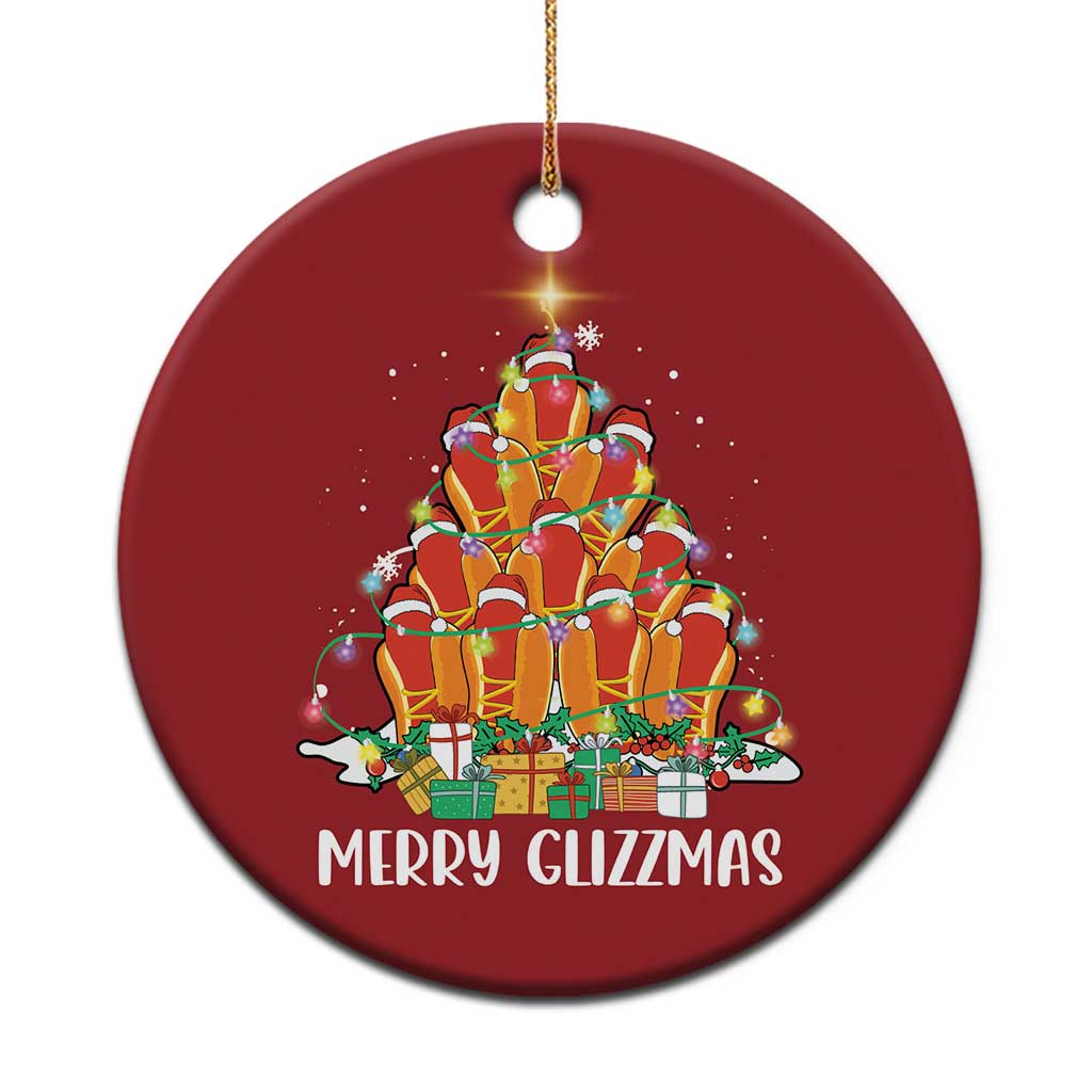 Merry Glizzmas Christmas Ornament Funny Hotdog Christmas Tree - Wonder Print Shop