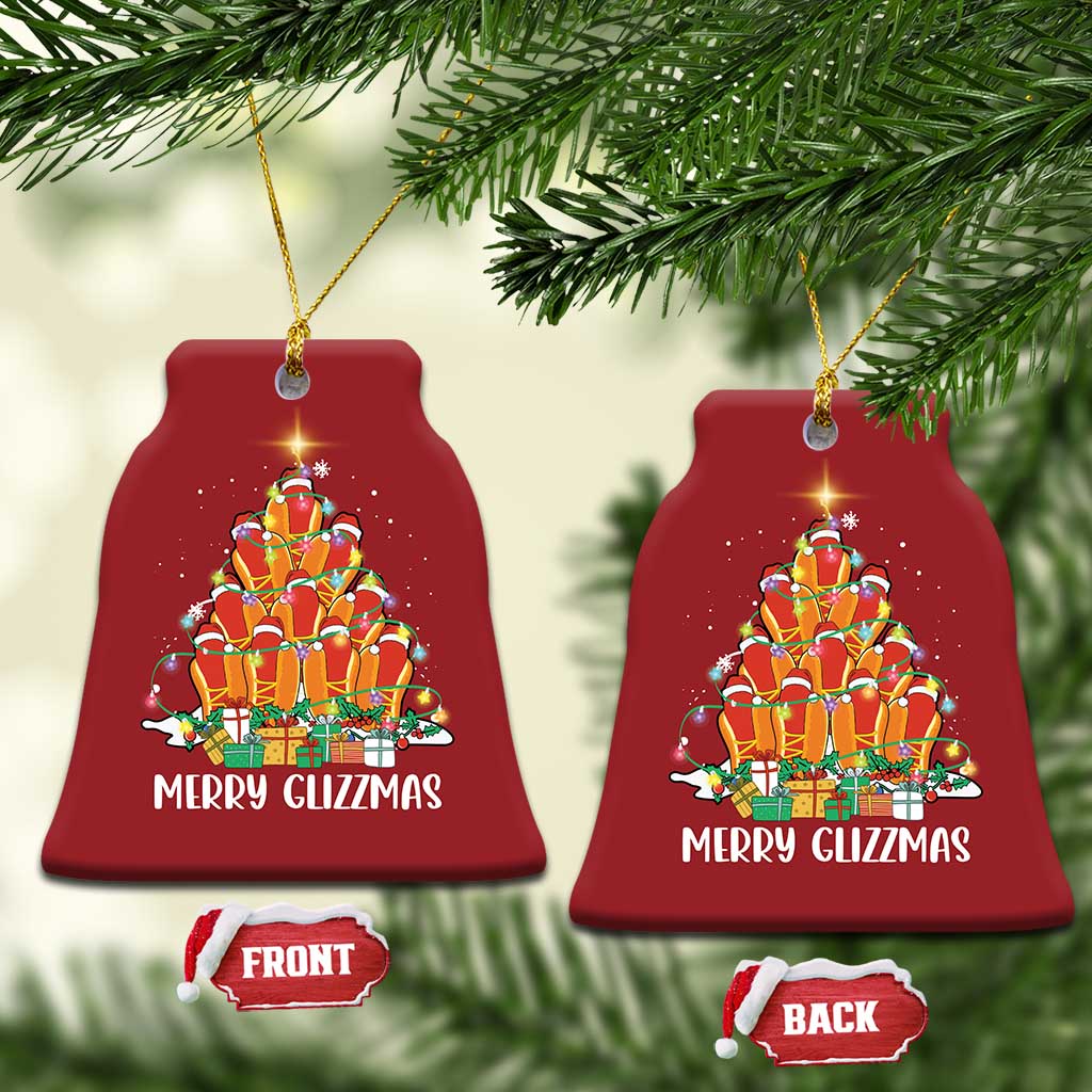 Merry Glizzmas Christmas Ornament Funny Hotdog Christmas Tree - Wonder Print Shop