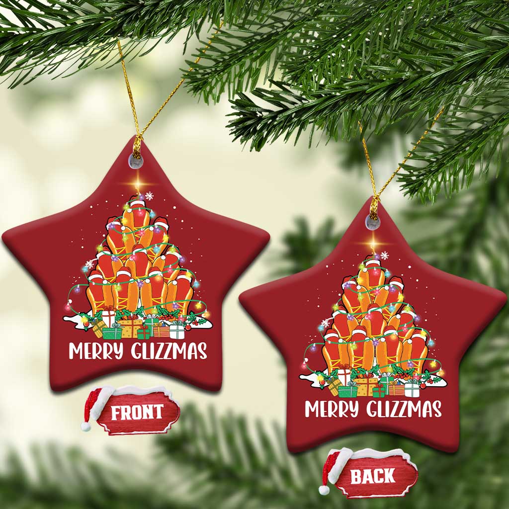 Merry Glizzmas Christmas Ornament Funny Hotdog Christmas Tree - Wonder Print Shop