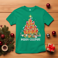 Merry Glizzmas T Shirt Funny Hotdog Christmas Tree - Wonder Print Shop