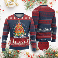Merry Glizzmas Ugly Christmas Sweater Funny Hotdog Christmas Tree - Wonder Print Shop