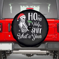 Skeleton Christmas Spare Tire Cover Ho Ho Holy Shit What A Year Funny Boujee Xmas Vibe