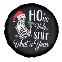 Skeleton Christmas Spare Tire Cover Ho Ho Holy Shit What A Year Funny Boujee Xmas Vibe