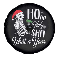 Skeleton Christmas Spare Tire Cover Ho Ho Holy Shit What A Year Funny Boujee Xmas Vibe