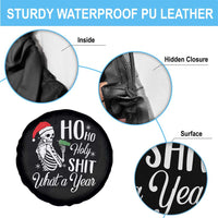 Skeleton Christmas Spare Tire Cover Ho Ho Holy Shit What A Year Funny Boujee Xmas Vibe