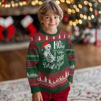 Skeleton Christmas Ugly Christmas Sweater Ho Ho Holy Shit What A Year Funny Boujee Xmas Vibe - Wonder Print Shop