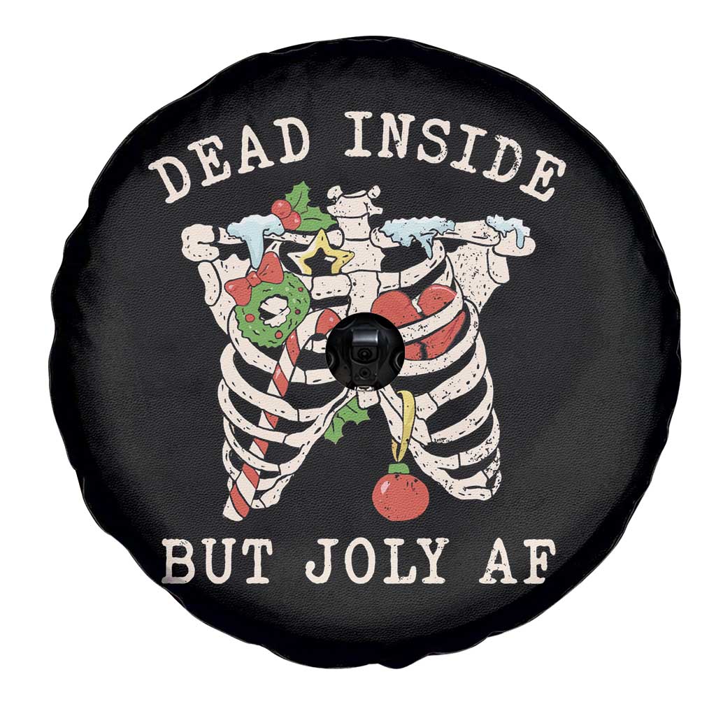 Skeleton Christmas Spare Tire Cover Dead Inside But Jolly AF Xmas Vibe