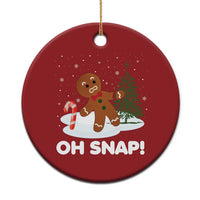 Gingerbread Christmas Ornament Oh Snap Funny Christmas Cookie Baking Squad - Wonder Print Shop