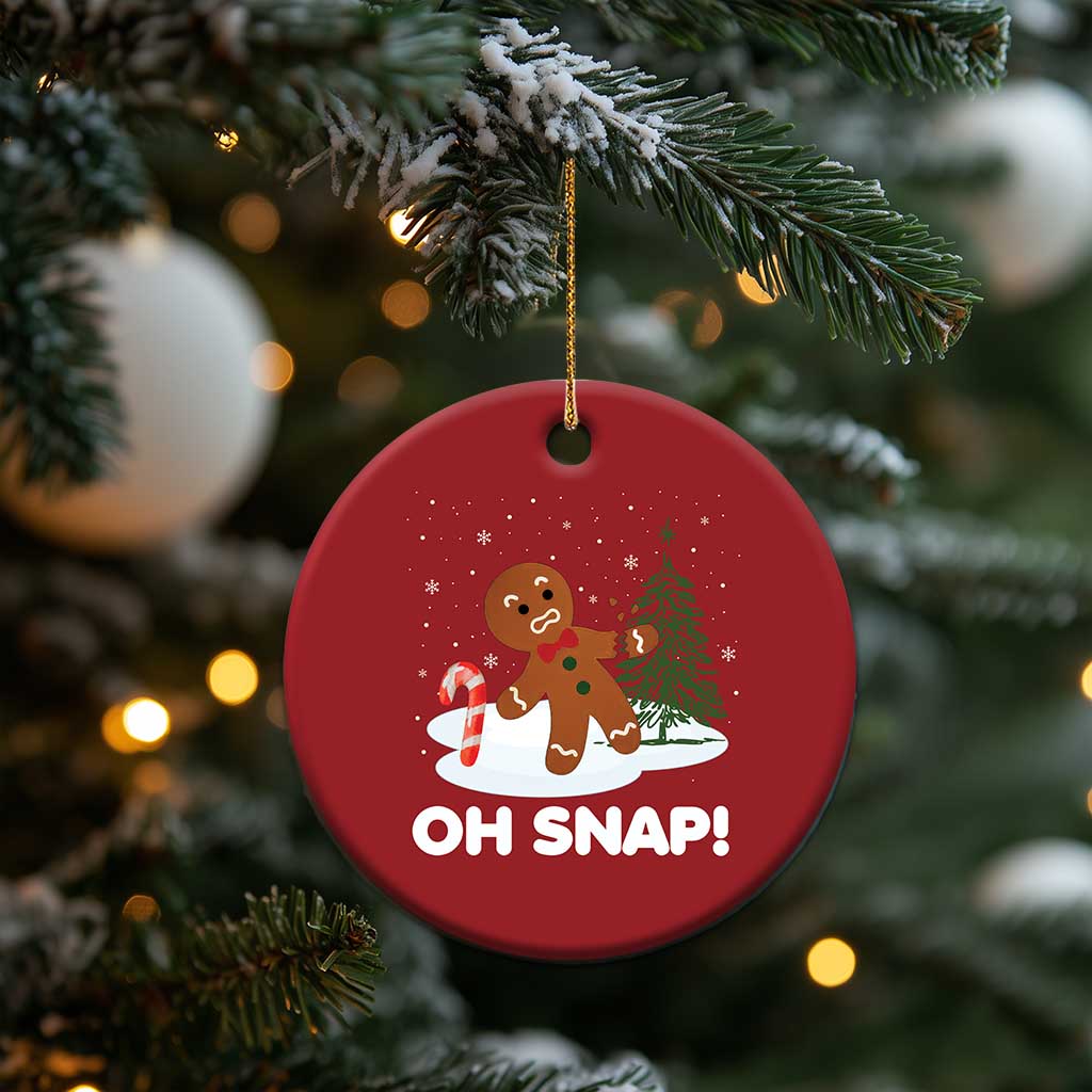Gingerbread Christmas Ornament Oh Snap Funny Christmas Cookie Baking Squad - Wonder Print Shop