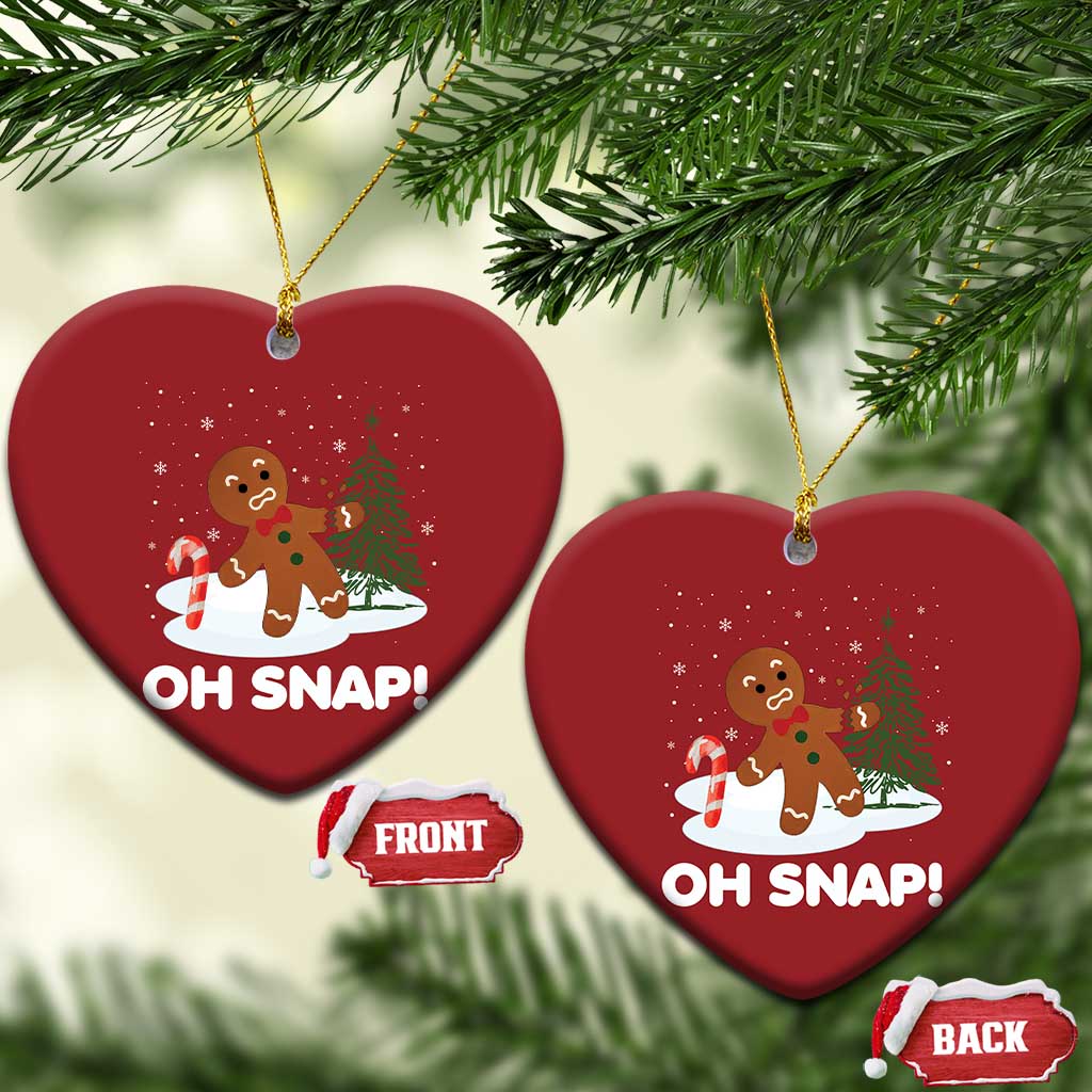 Gingerbread Christmas Ornament Oh Snap Funny Christmas Cookie Baking Squad - Wonder Print Shop