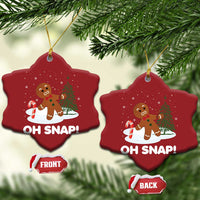 Gingerbread Christmas Ornament Oh Snap Funny Christmas Cookie Baking Squad - Wonder Print Shop