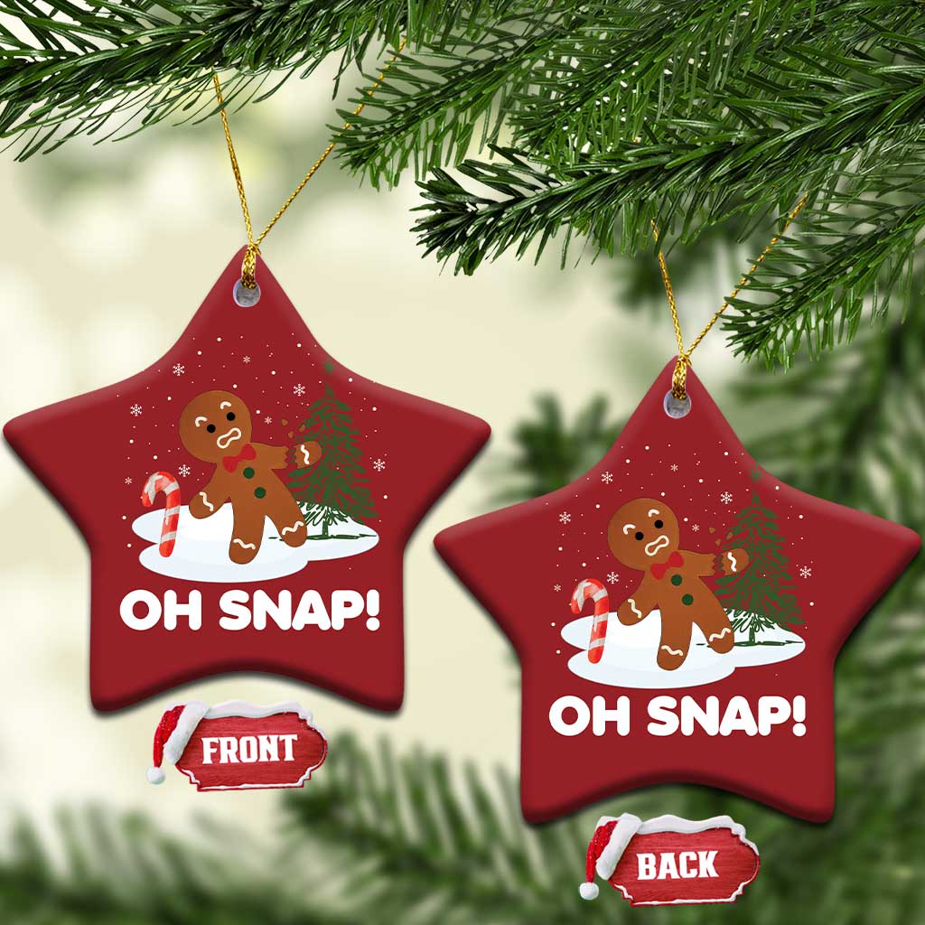 Gingerbread Christmas Ornament Oh Snap Funny Christmas Cookie Baking Squad - Wonder Print Shop