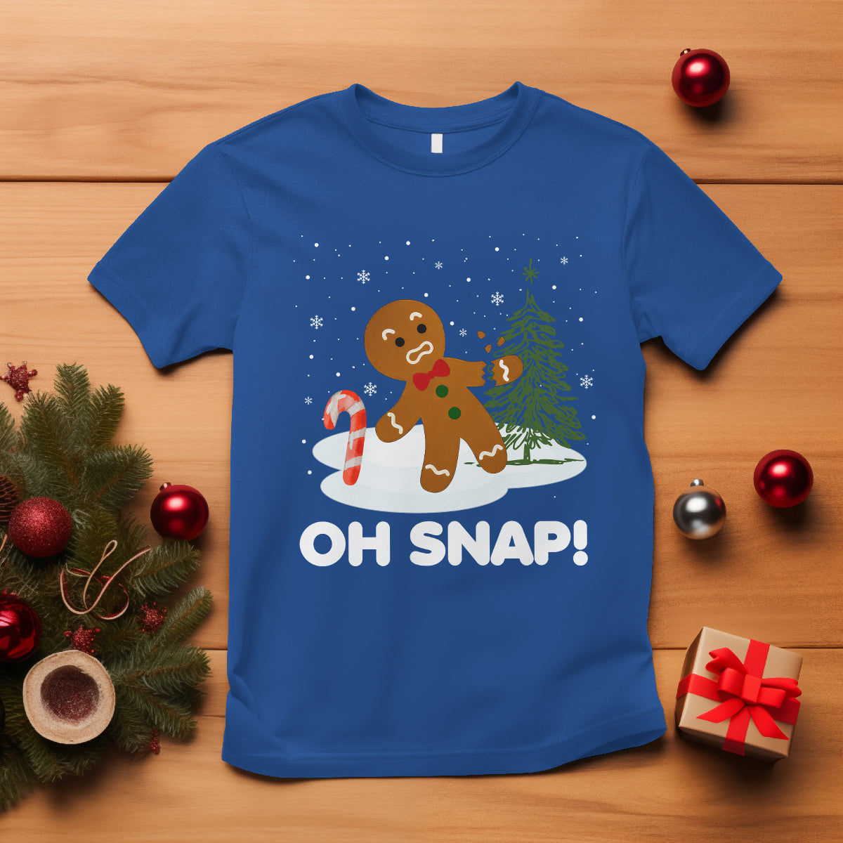 Gingerbread T Shirt Oh Snap Funny Christmas Cookie Baking Squad - Wonder Print Shop