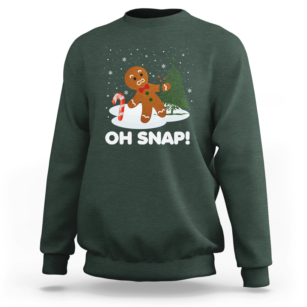 Gingerbread Sweatshirt Oh Snap Funny Christmas Cookie Baking Squad - Wonder Print Shop