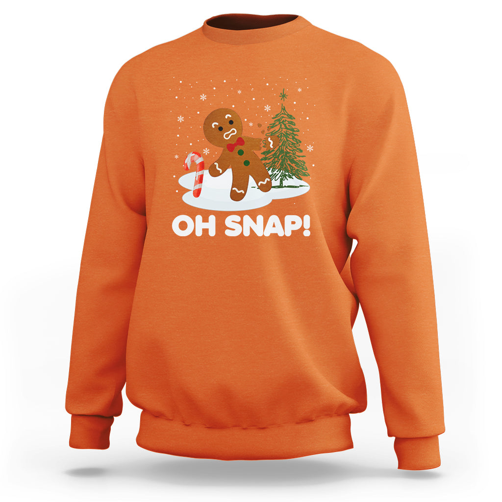 Gingerbread Sweatshirt Oh Snap Funny Christmas Cookie Baking Squad - Wonder Print Shop