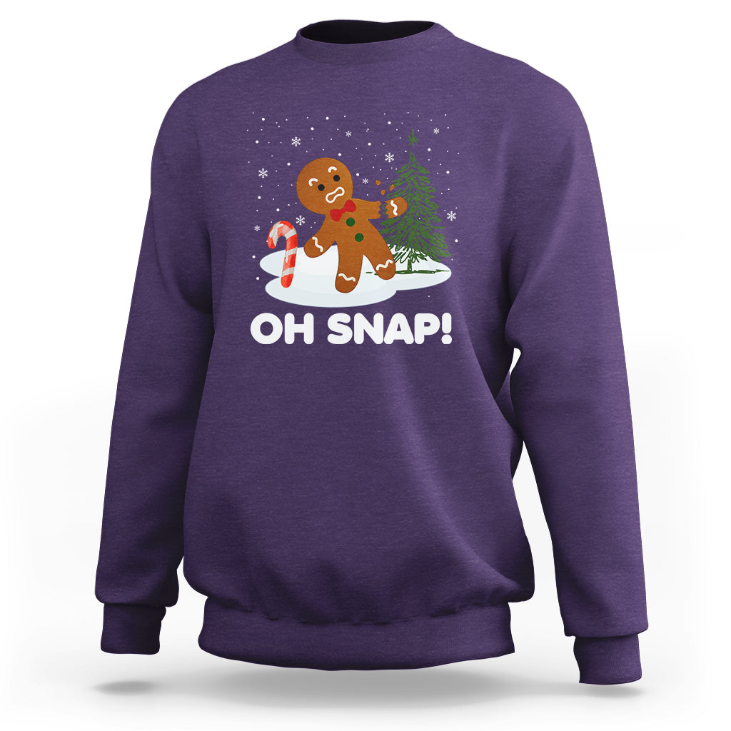 Gingerbread Sweatshirt Oh Snap Funny Christmas Cookie Baking Squad - Wonder Print Shop