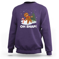 Gingerbread Sweatshirt Oh Snap Funny Christmas Cookie Baking Squad - Wonder Print Shop