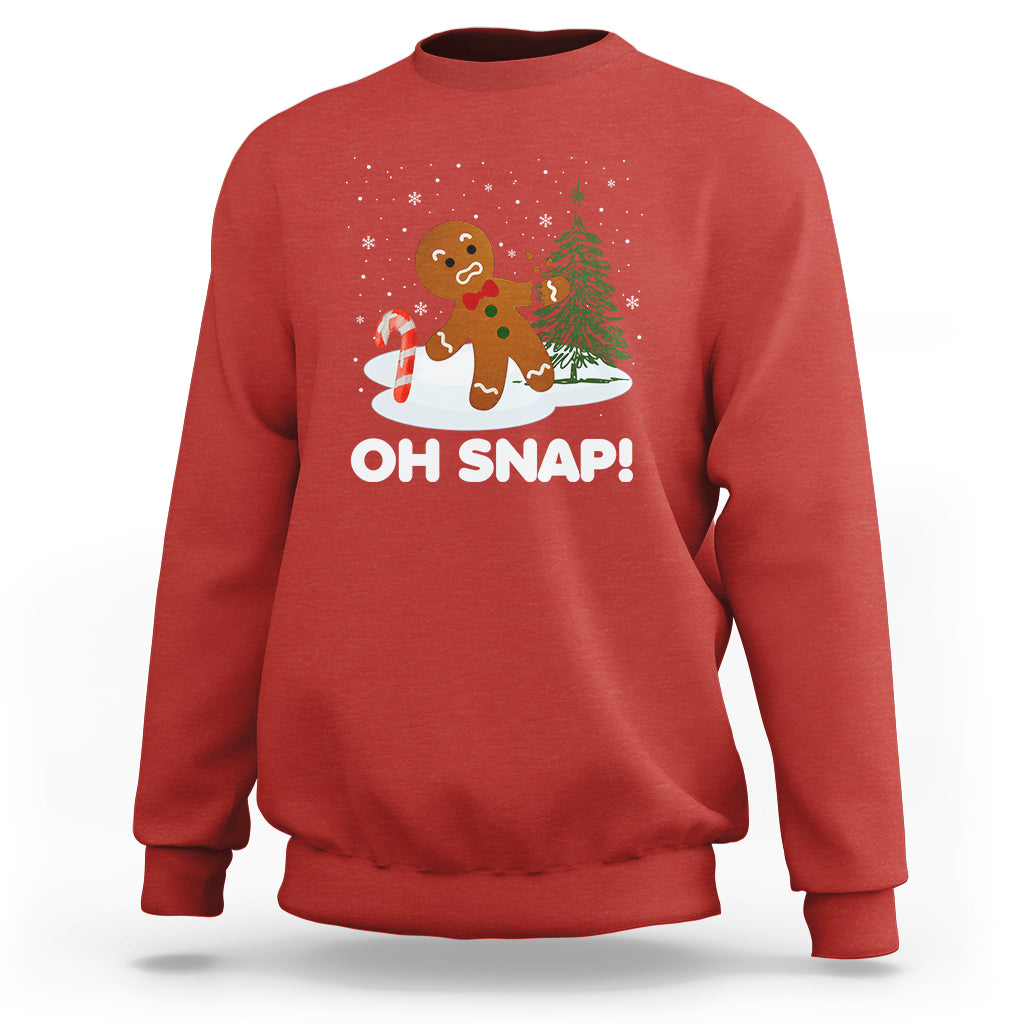 Gingerbread Sweatshirt Oh Snap Funny Christmas Cookie Baking Squad - Wonder Print Shop