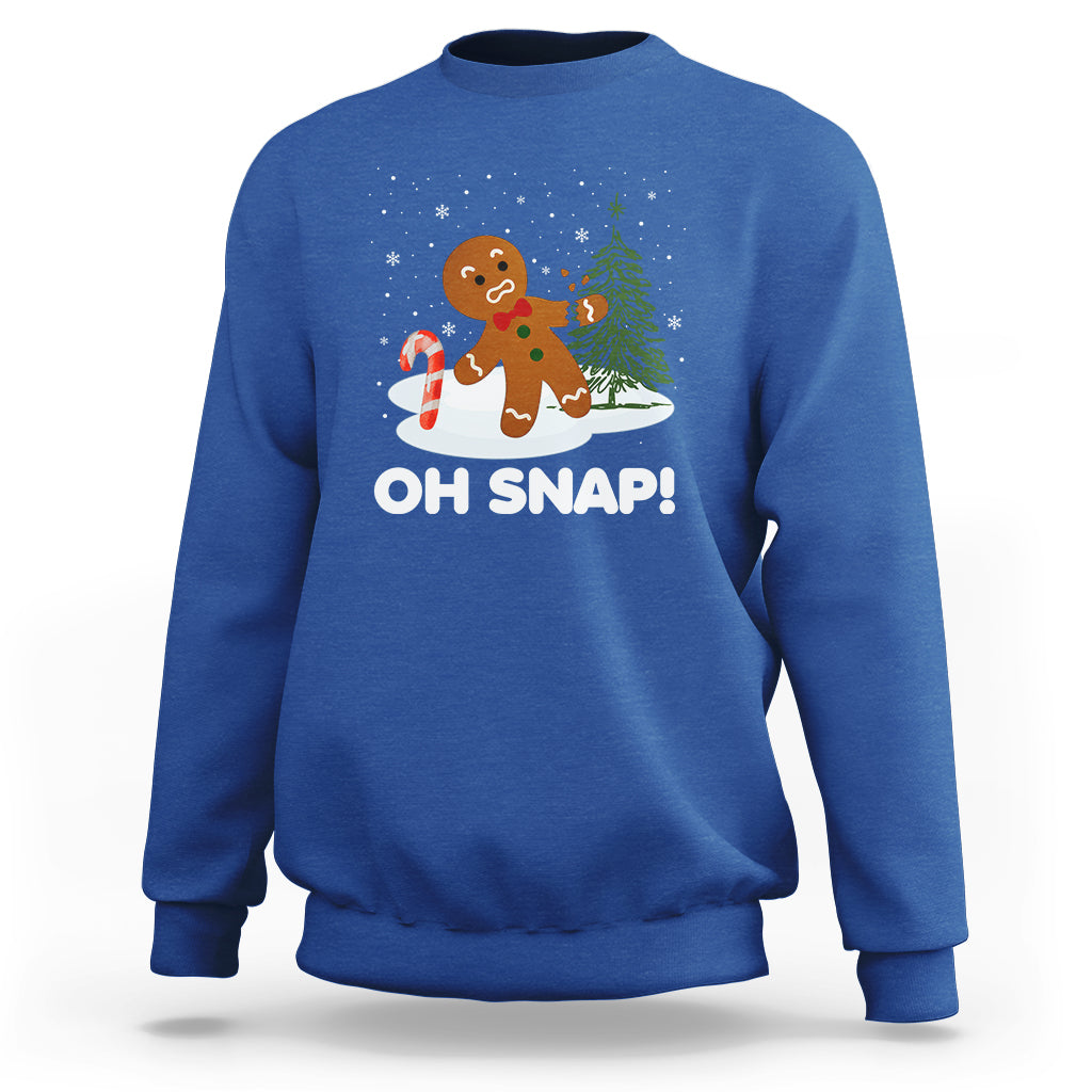 Gingerbread Sweatshirt Oh Snap Funny Christmas Cookie Baking Squad - Wonder Print Shop