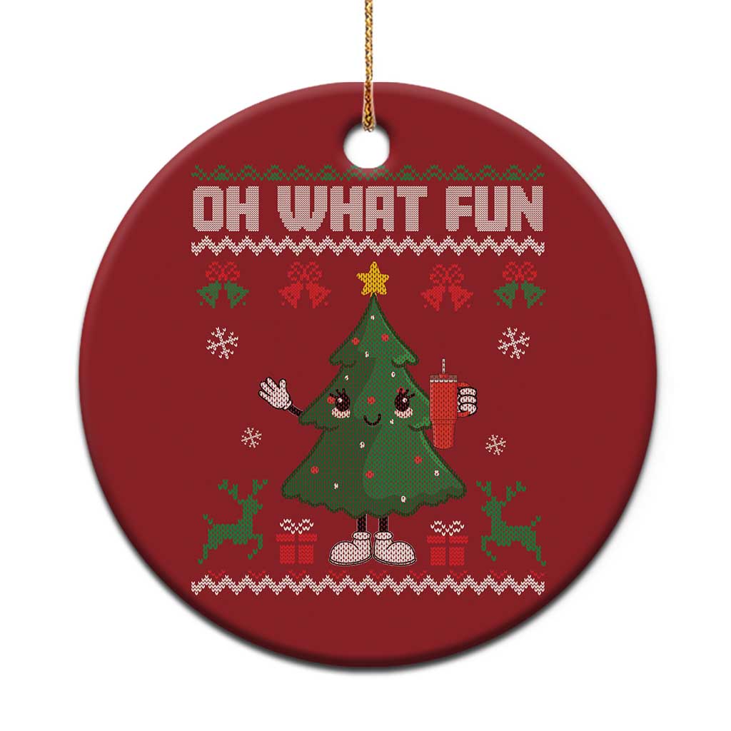 Retro Boujee Xmas Tree Christmas Ornament Oh What Fun - Wonder Print Shop