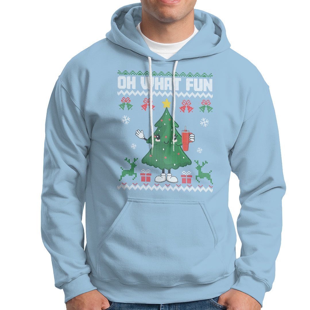 Ugly Christmas Hoodie Oh What Fun Boujee Christmas Tree Funny - Wonder Print Shop